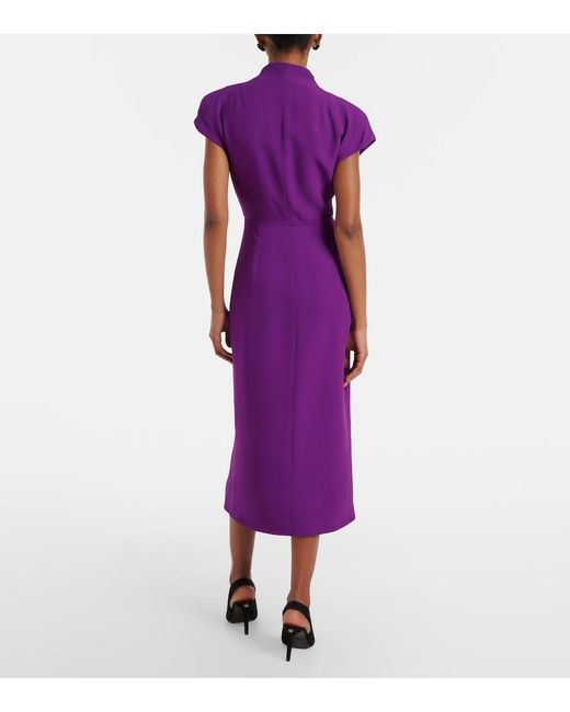 Valentino Purple Cady Couture Midi Dress
