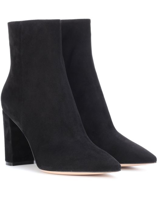 Bottines Piper 85 en daim Gianvito Rossi en coloris Black