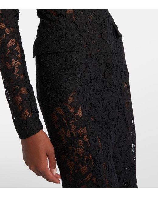 Blumarine Black Maxikleid Aus Spitze