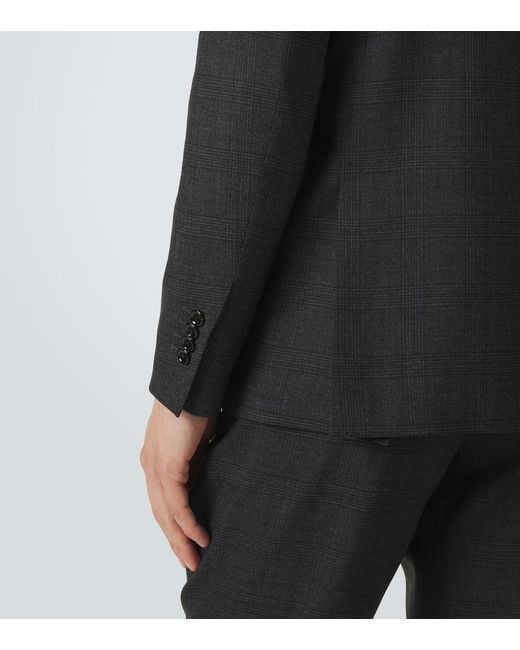 Lardini Black Prince Of Wales Check Suit for men