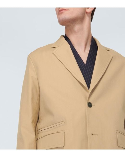 Lanvin Natural Deconstructed Cotton-Blend Blazer for men