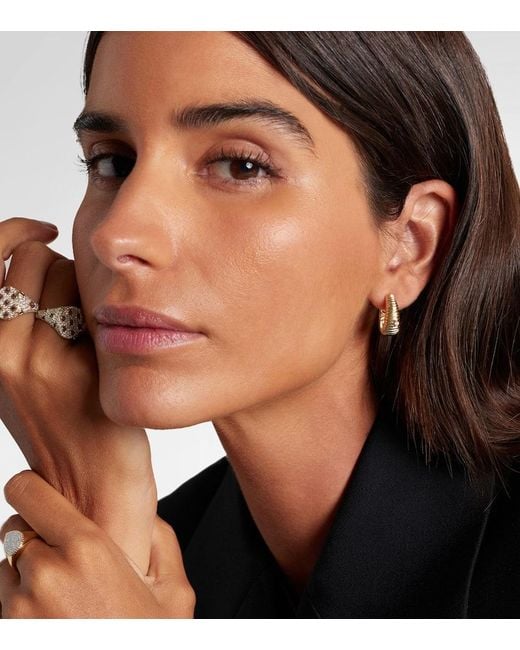 Yvonne Léon Metallic Berlingot 9Kt Earrings With Diamonds