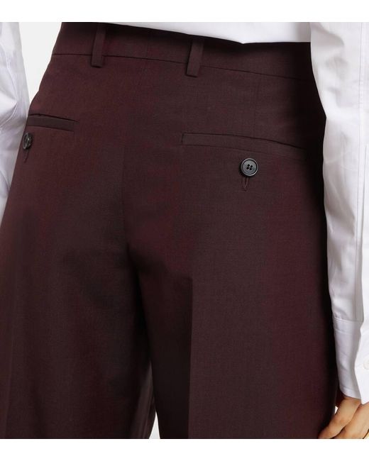 Alexander McQueen Purple Weite Hose Aus Wolle Und Mohair