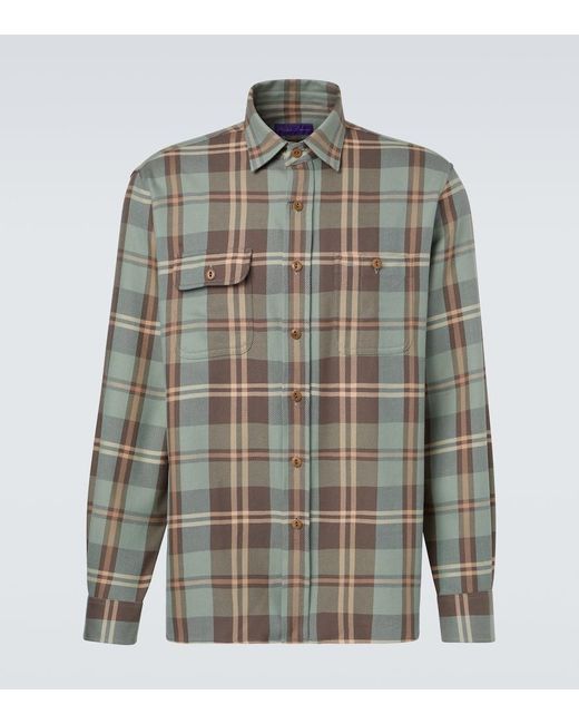 Ralph Lauren Gray Checked Cotton Shirt for men