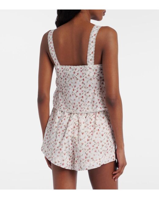 Posse Natural Charlotte Floral Cotton Shorts