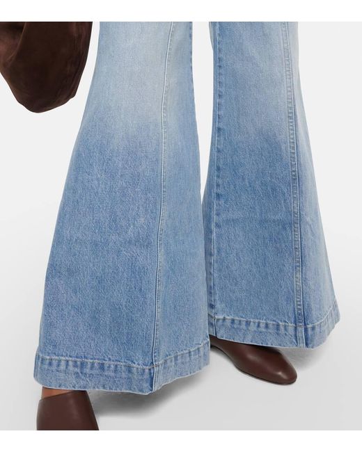 Khaite Blue Jackie Wide-leg Jeans