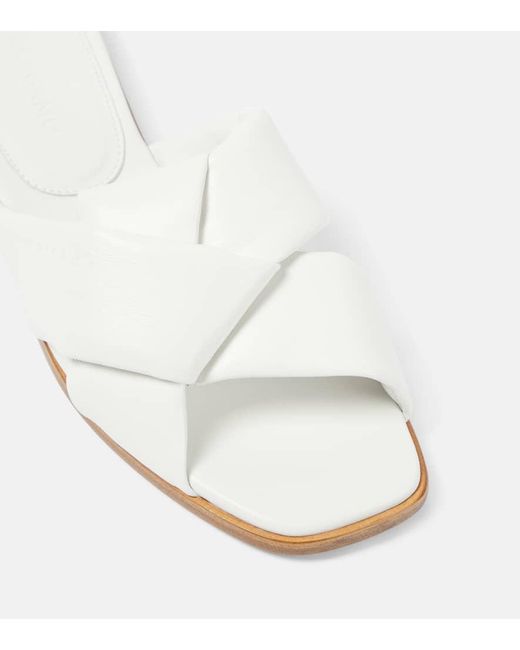 Ferragamo White Leather Sandals