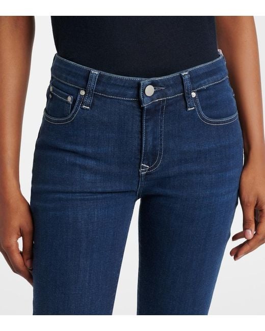 AG Jeans Blue Jodi Cropped Flared Jeans
