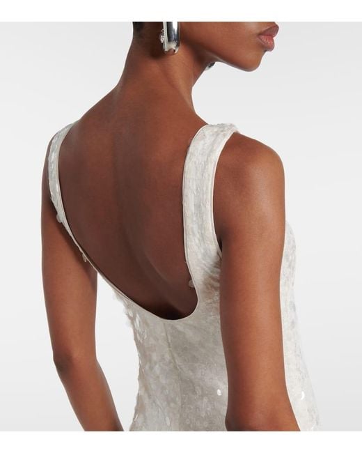 Vestido De Coctel Bex Con Lentejuelas Jonathan Simkhai de color White