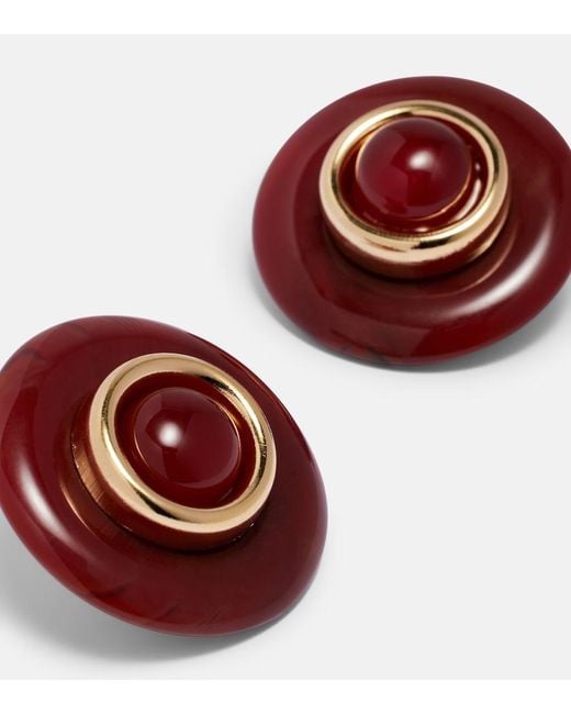 Jennifer Behr Red Embellished Earrings