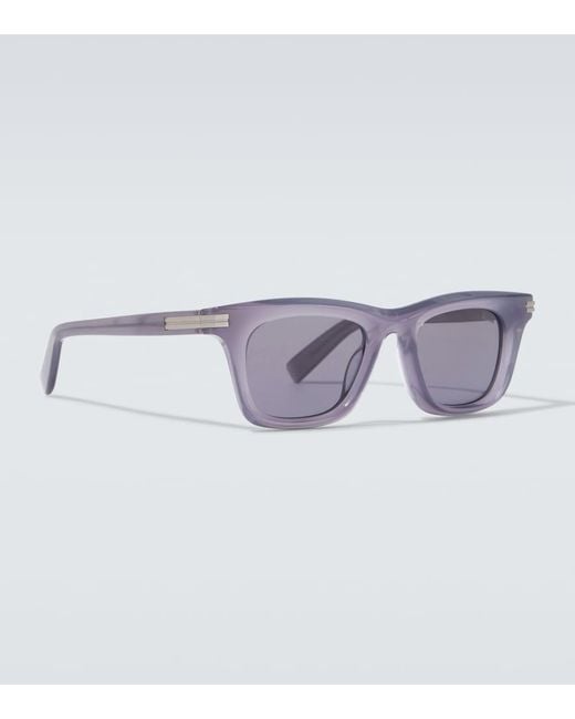 Zegna Blue Rectangular Sunglasses for men