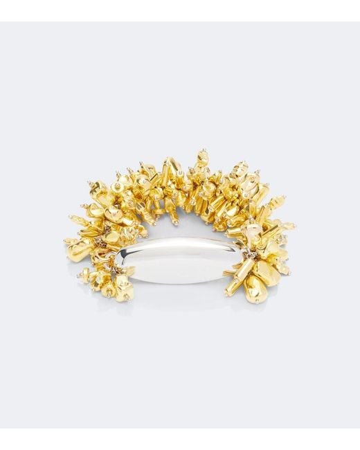 Dries Van Noten Metallic Embroidered Beaded Bracelet