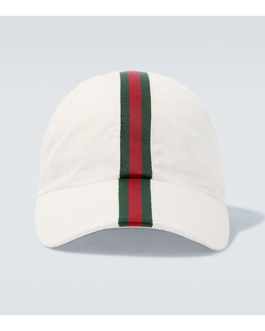 Gucci Baseballcap Web Stripe in White für Herren