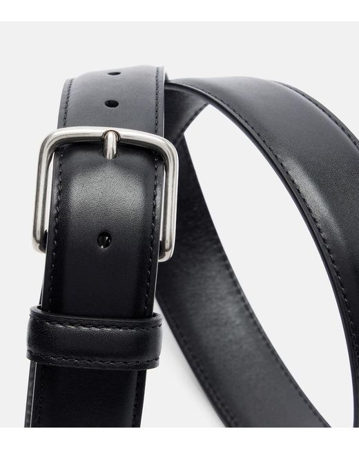 The Row Black Classic Leather Belt