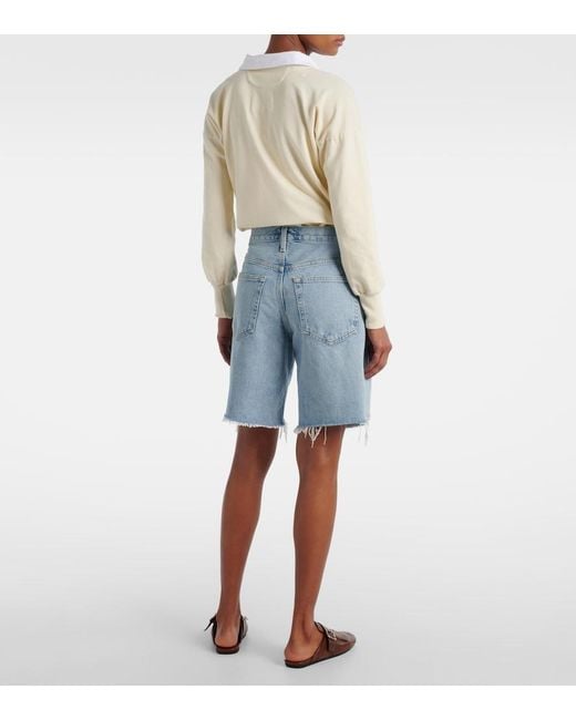 Agolde Blue Indra Denim Shorts