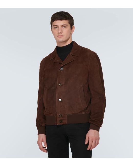 Dolce & Gabbana Brown Suede Jacket for men