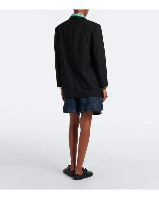 Bermudas De Denim Con Paneles Loewe de color Blue