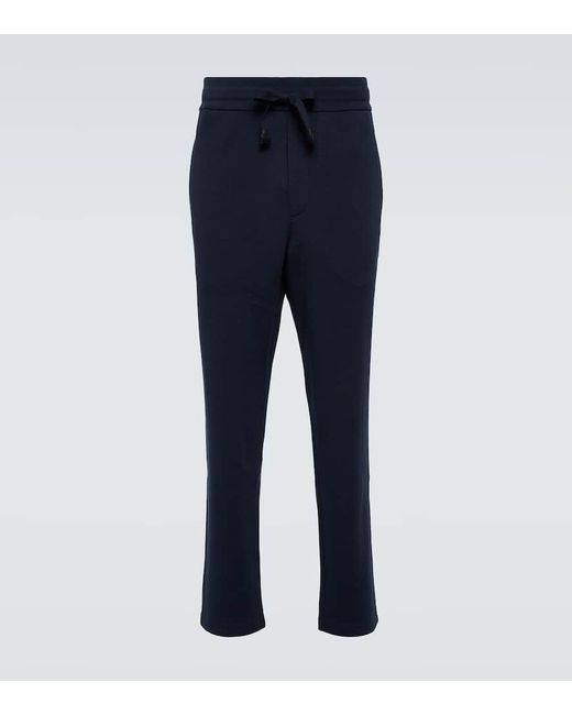 Pantalones deportivos de mezcla de algodon Brioni de hombre de color Blue
