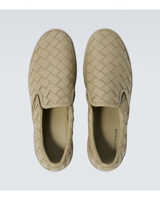 Bottega Veneta Green Sawyer Intrecciato Leather Sneakers for men