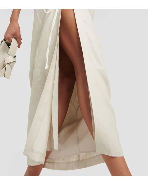 Sir Natural Musee Wrap Linen Midi Skirt