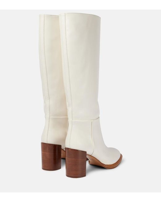 Gabriela Hearst White Bocca Leather Knee-High Boots
