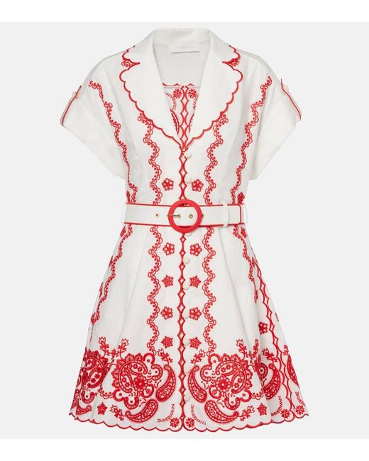 Abito Corto Lucky di Zimmermann in Red