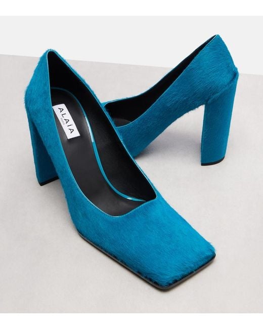Alaïa Blue 90 Pumps Aus Kalbshaar