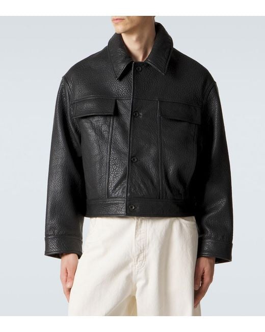 Studio Nicholson Black Leather Jacket for men