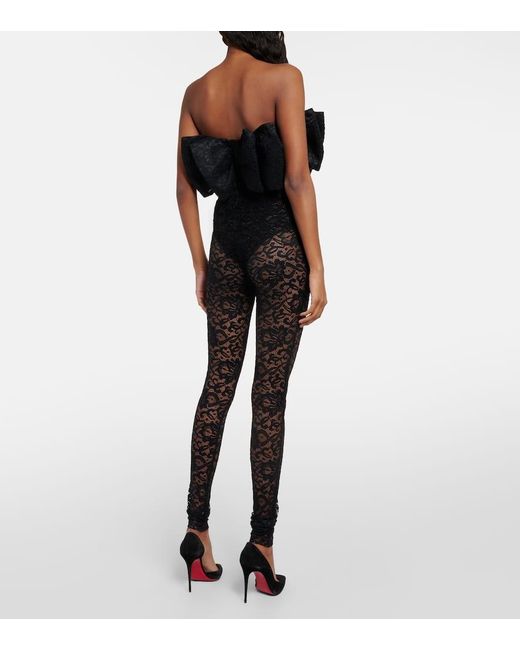 ROTATE BIRGER CHRISTENSEN Black Lace Leggings
