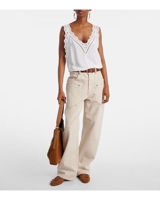 Isabel Marant Brown Balfy Bow-Detail Suede Ballet Flats