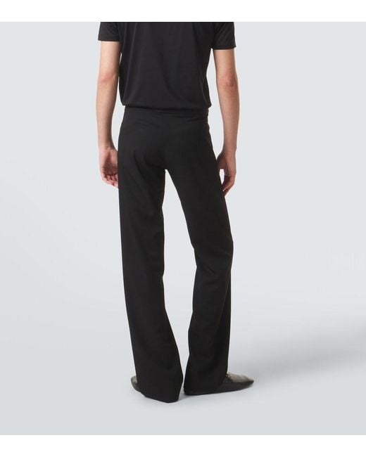 Gucci Black Wool Straight Pants for men