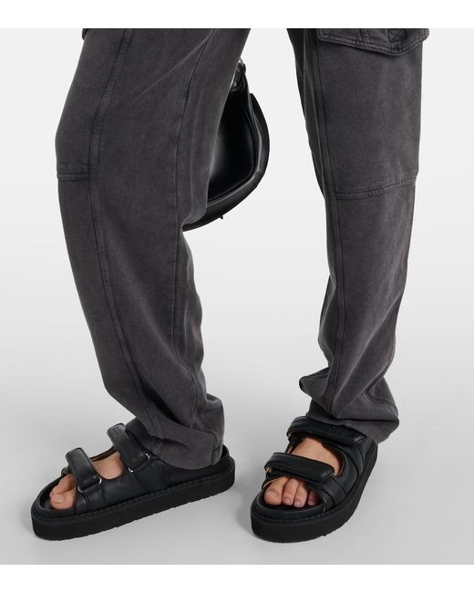 Pantalones cargo Peorana de algodon Isabel Marant de color Gray