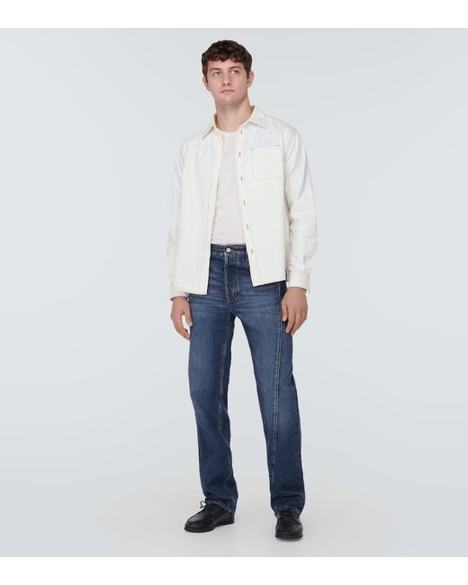 Loewe Blue Deconstructed Straight Jeans for men