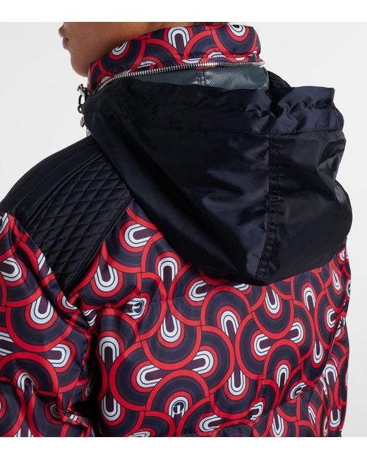 Fusalp Red Tatum Printed Quilted Ski Jacket