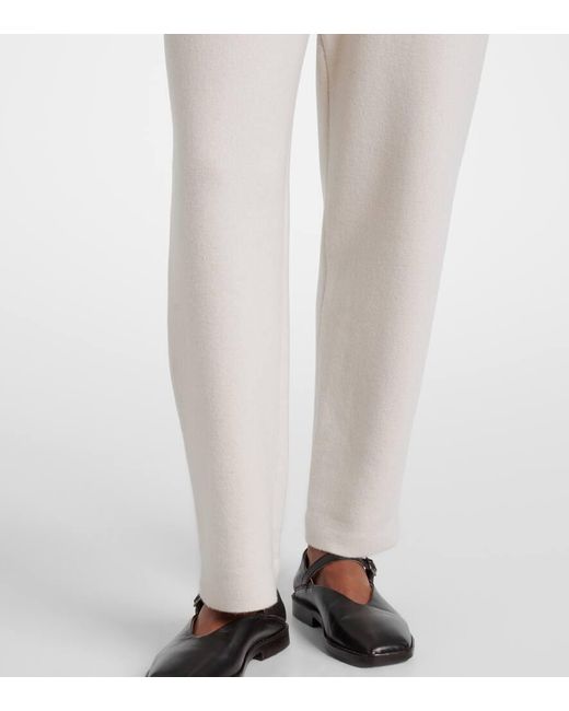 Pantalones Rectos Sonya De Cachemir Lisa Yang de color White