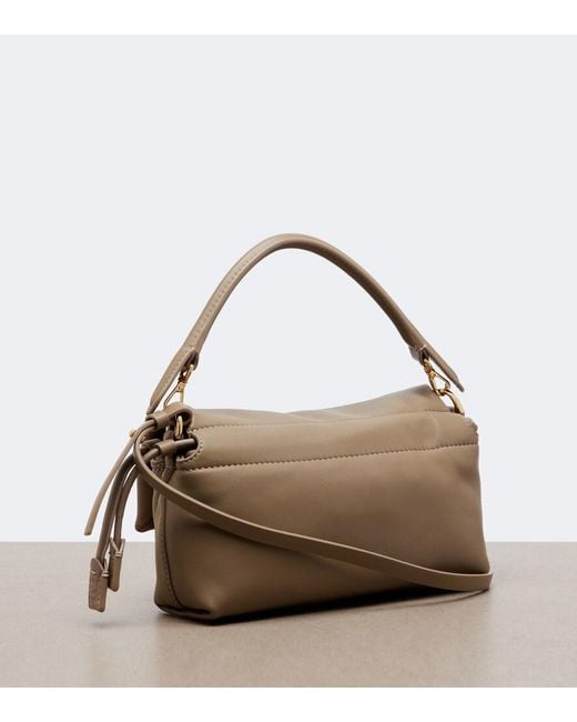 Fendi Metallic Baguette Small Leather Shoulder Bag