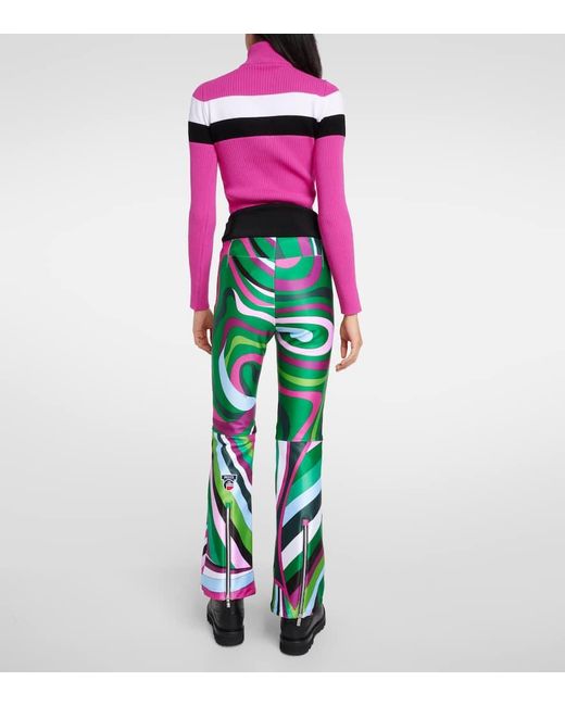 X Fusalp - Pantaloni da sci con stampa di Emilio Pucci in Green