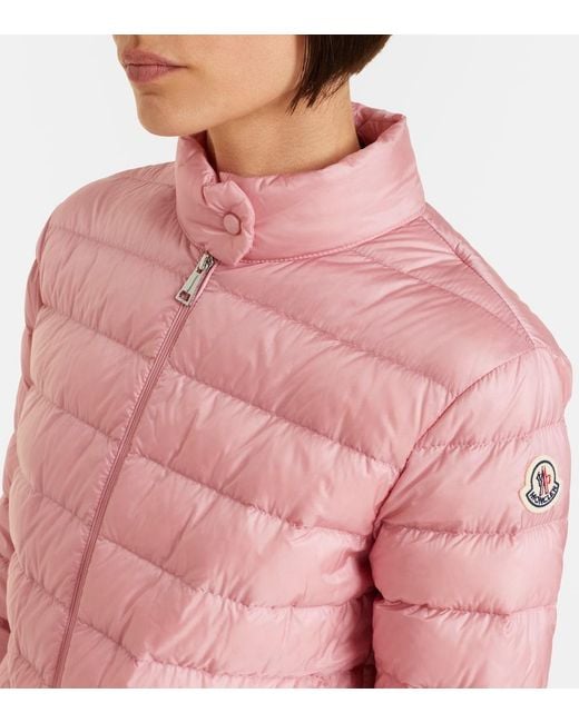 Moncler Pink Lans Quilted Down Jacket