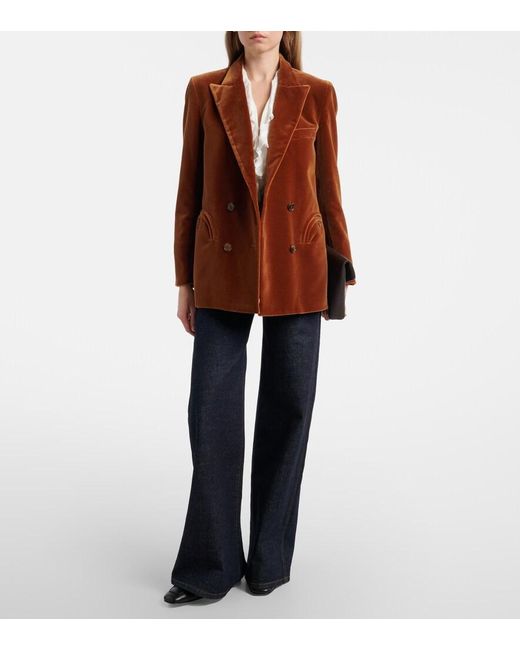Blazé Milano Brown Everynight Cotton Velvet Blazer