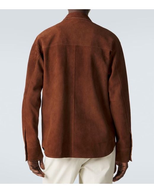 Lardini Brown Suede Jacket for men