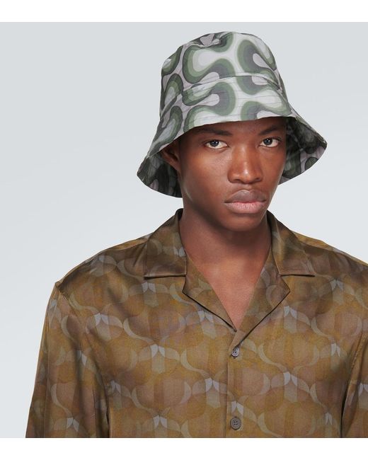 Dries Van Noten Green Gilly Bucket Hat for men