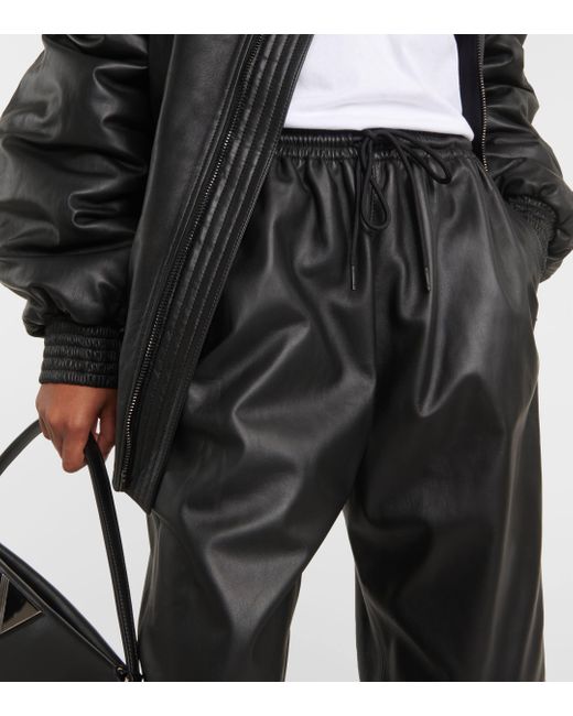 Pantalon de survetement en cuir Wardrobe NYC en coloris Black