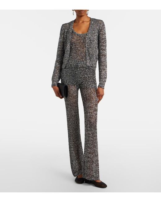 Missoni Black Sequined Knitted Tank Top