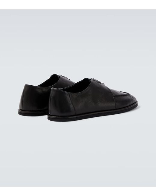 AURALEE Leather Lace-Up Shoes in Black for Men | Lyst UK