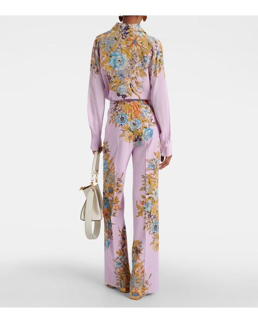 Etro Pink Silk Pants