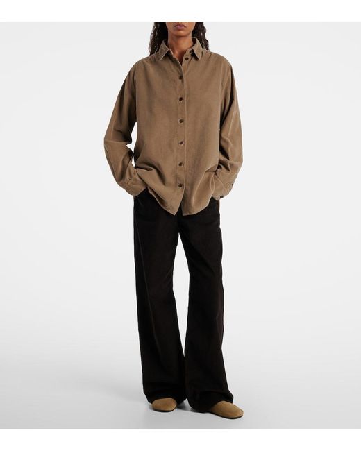 The Row Natural Sisilia Cotton Corduroy Shirt