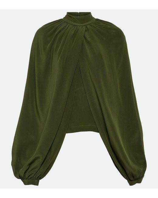 Blusa drappeggiata di Co. in Green