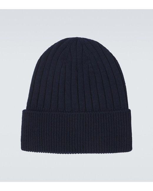 Gucci Blue Rib Knit Wool Hat for men