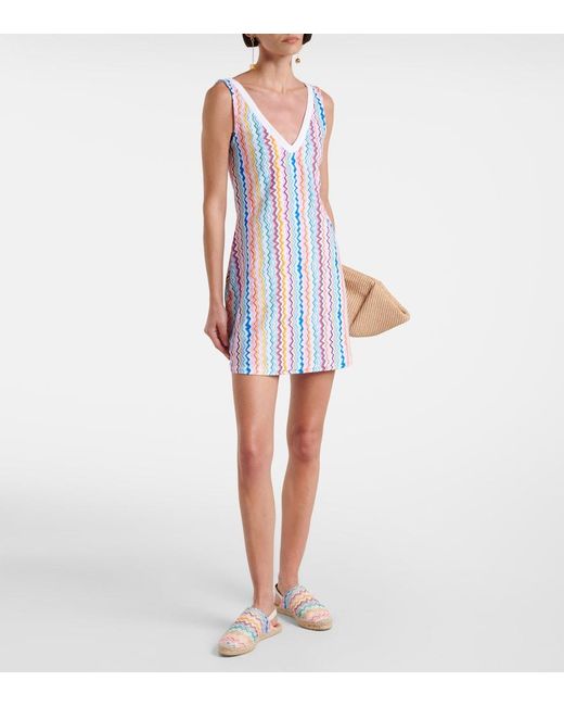 Missoni Blue Zigzag Minidress