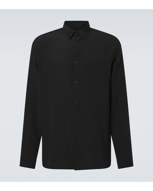 Gucci Black Silk Crepe De Chine Shirt for men